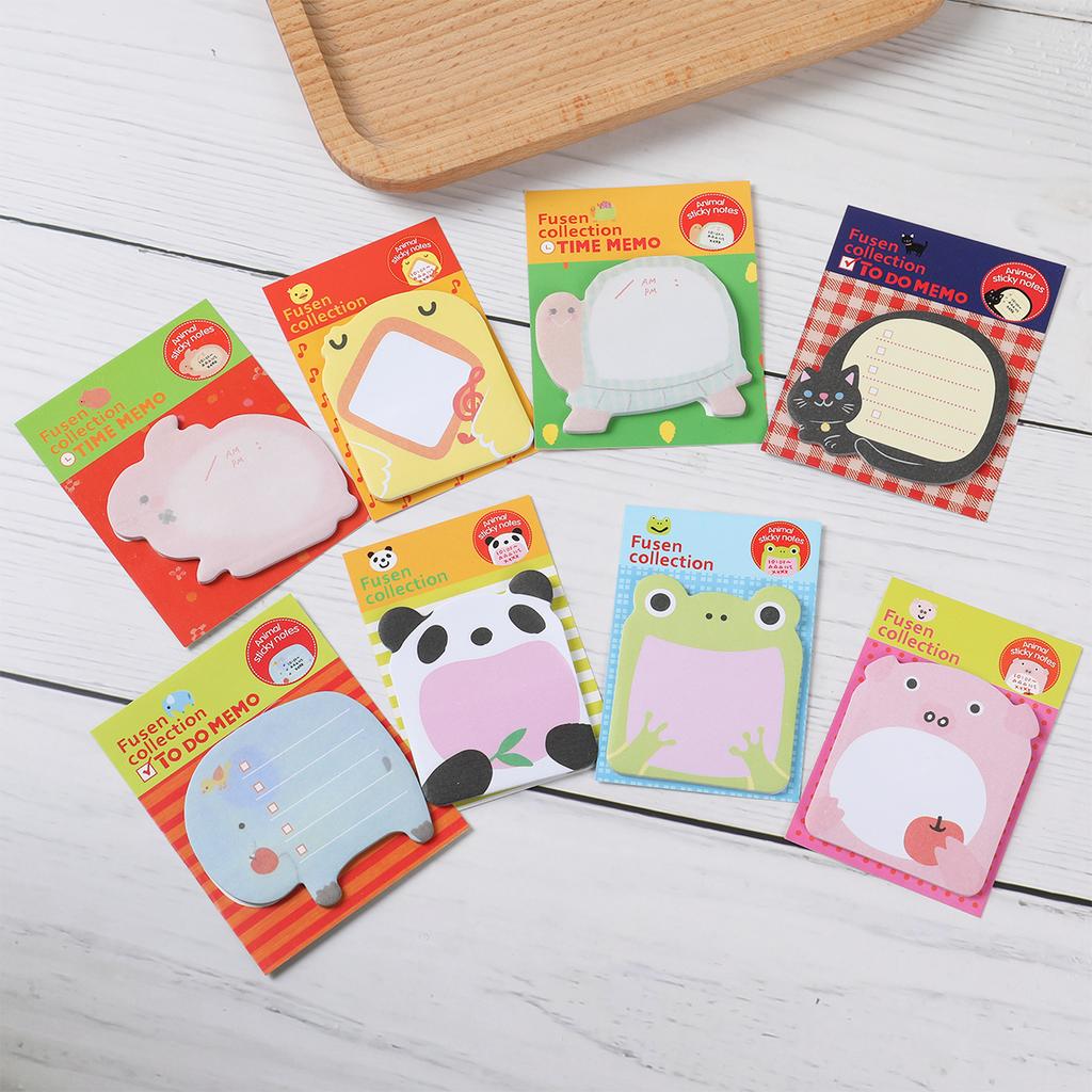 Creative Cartoon Cute Animal Note Stickers Sticky Notes And Convenient Message Stickers Messages Removable Index Animal Stickers