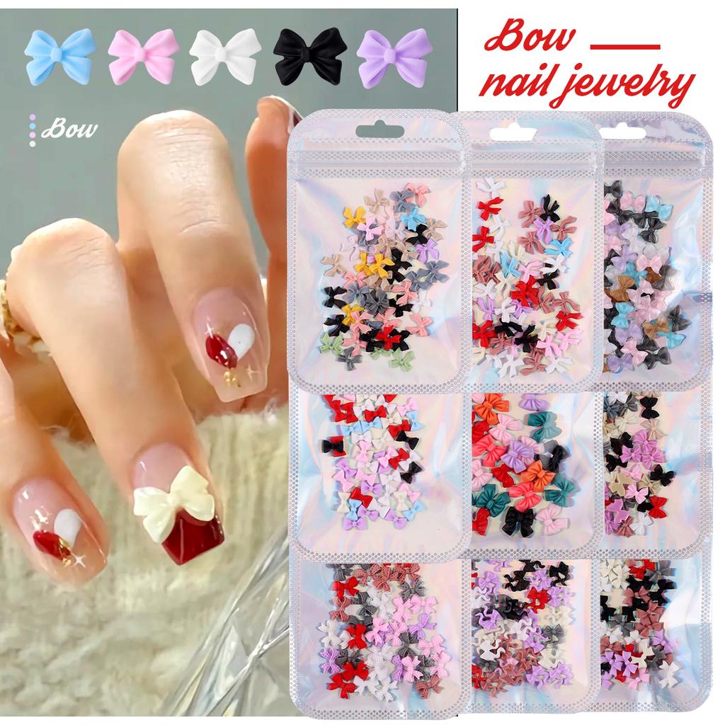 Color Streamer Resin Bow Mixed Nail Art Trinkets Mobile Phone Case Accessories Work In Progress Diy Accessories