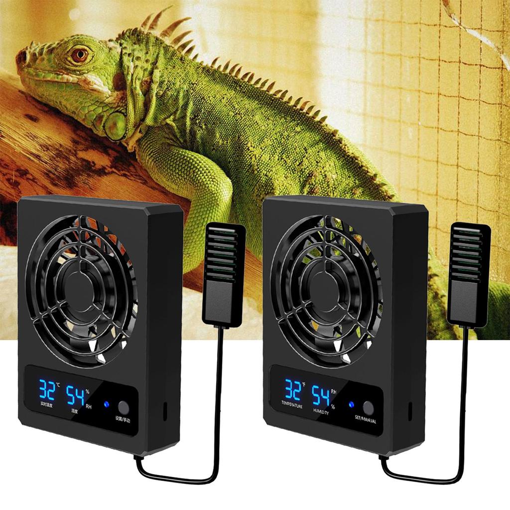Automatic Control Terrarium Fan for Household TerrariumS Air Circulator Cooler Device for All Size Terrarium Reptile Fan