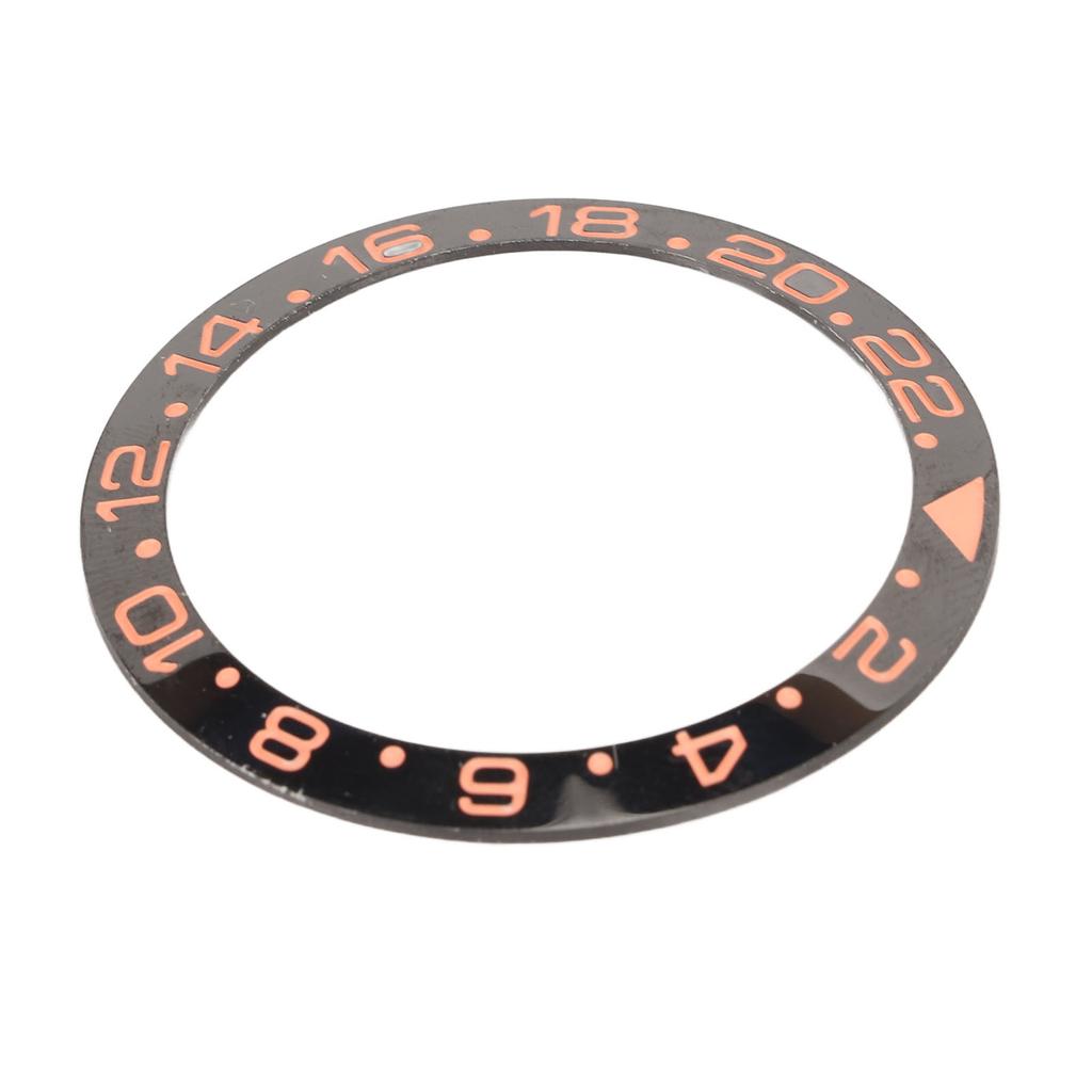 Watch Bezel Insert 38mm Black Base Rose Gold Digit Ceramic Watch Bezel Ring Replacement Accessory