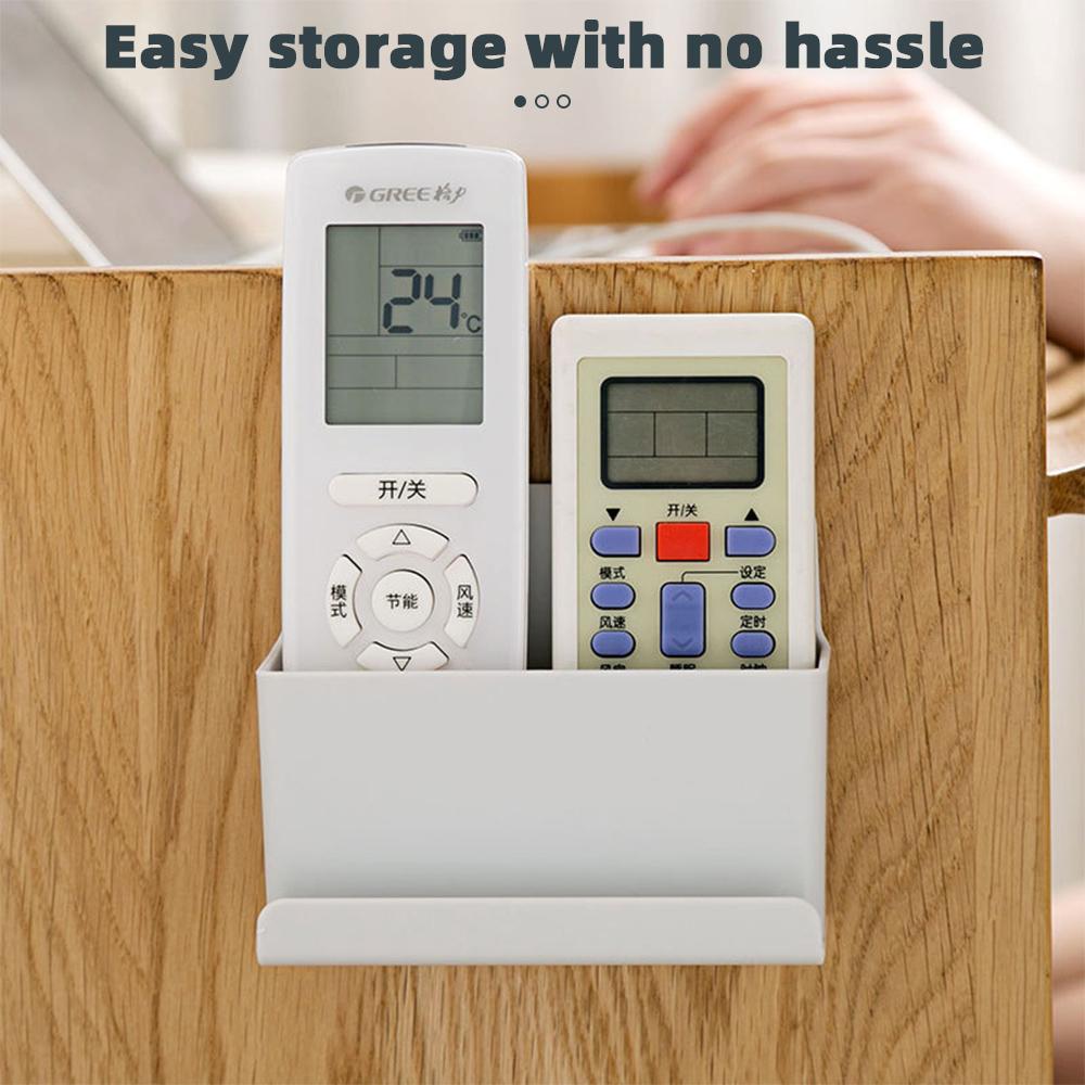 1/2 stücke Wand Montiert Organizer Lagerung Box Fernbedienung Klimaanlage Ständer Halter Lagerung Rack Handy Home Storage