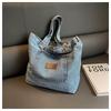 Lazy Wind Retro Denim Tasche 2025 Neue Geprägte Schulter-Tragetasche