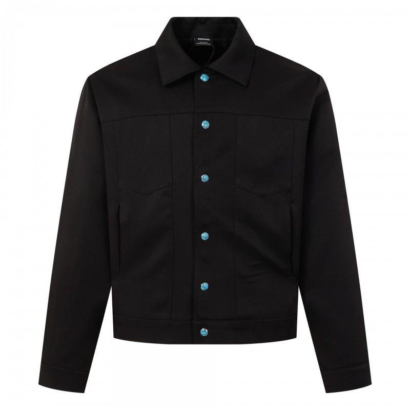 Unisex Vintage Style Oversized Button-Up Jacket Casual Outerwear Teens Adults