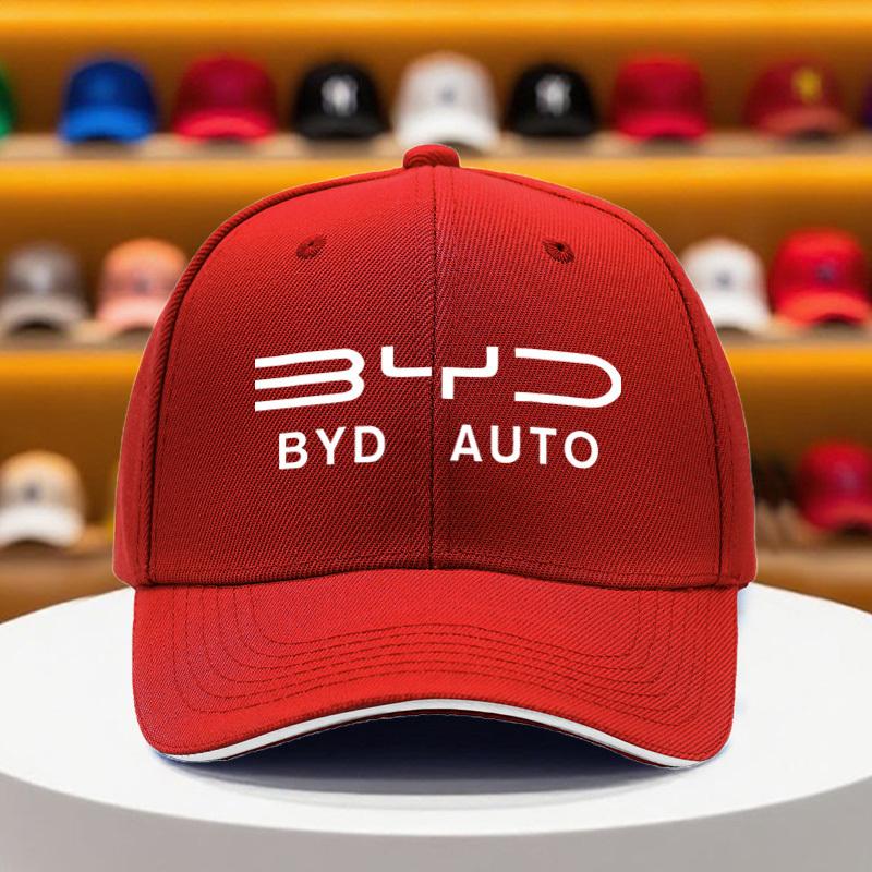 

1 шт. Бейсболка с логотипом BYD Auto Легкая дышащая кепка с регулируемым ремешком Подходит для любого сезона One Size