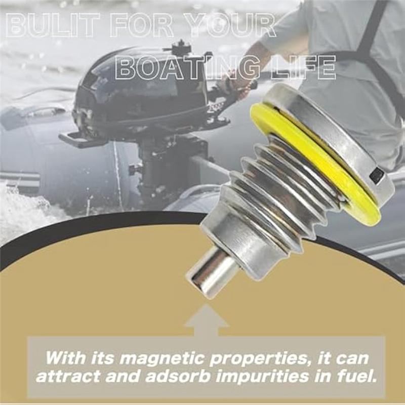 For Mercury Outboard Marine Magnetic Gearcase Drain Plug 8M0058389 Lower Unit Gear Lube Fill Hole Screw Seal 2PCS