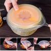 6Pcs/Set Fresh-keeping Lid Silicone Stretchable Storage Sleeves High Low Temperature Resistant Sealing Preservation Kitchen Food Storage Lids