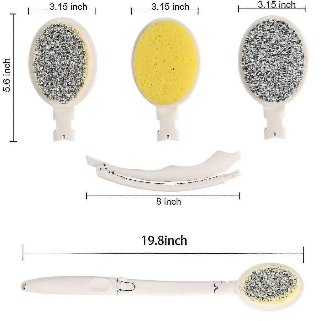 Bath Brush With Foldable Long Handle