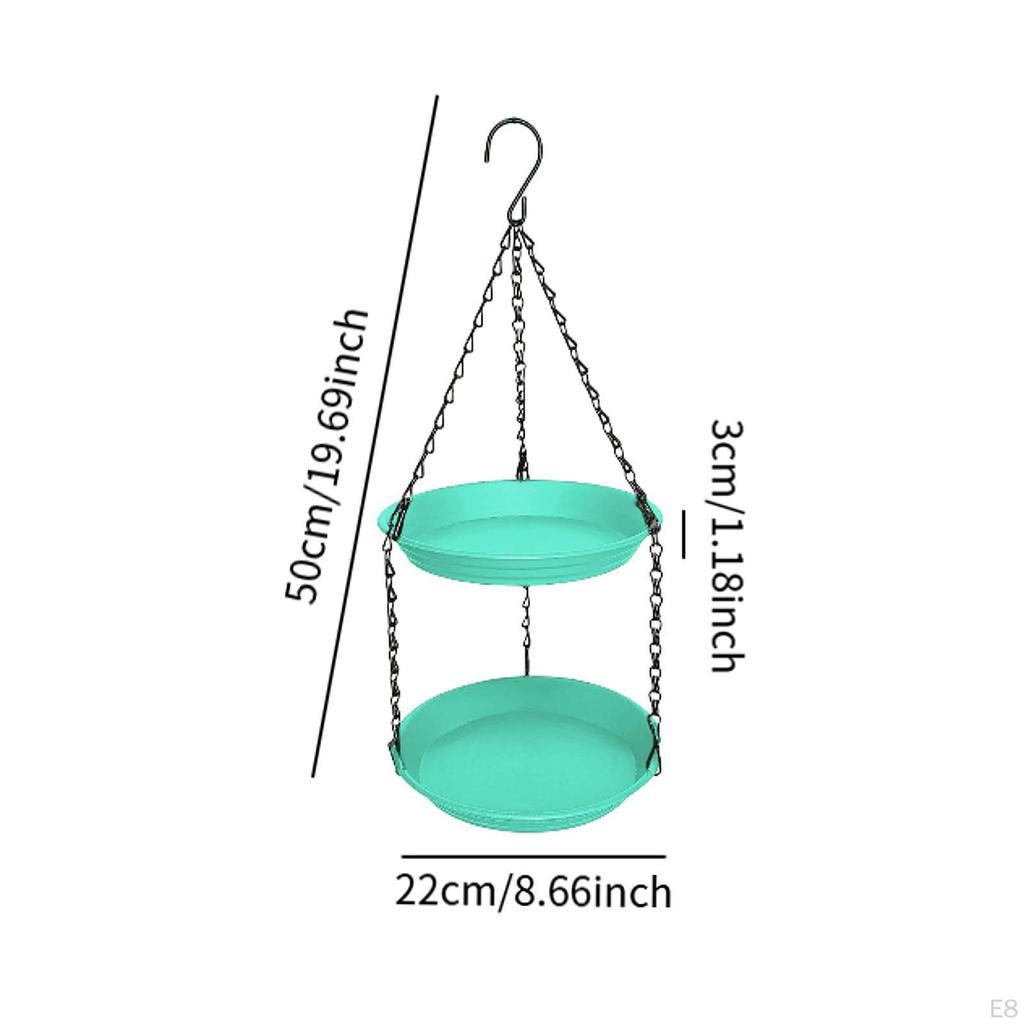 Fuglefôrrør for å henge hagegårdsdekorasjon utendørs med dobbel plateterrasse på