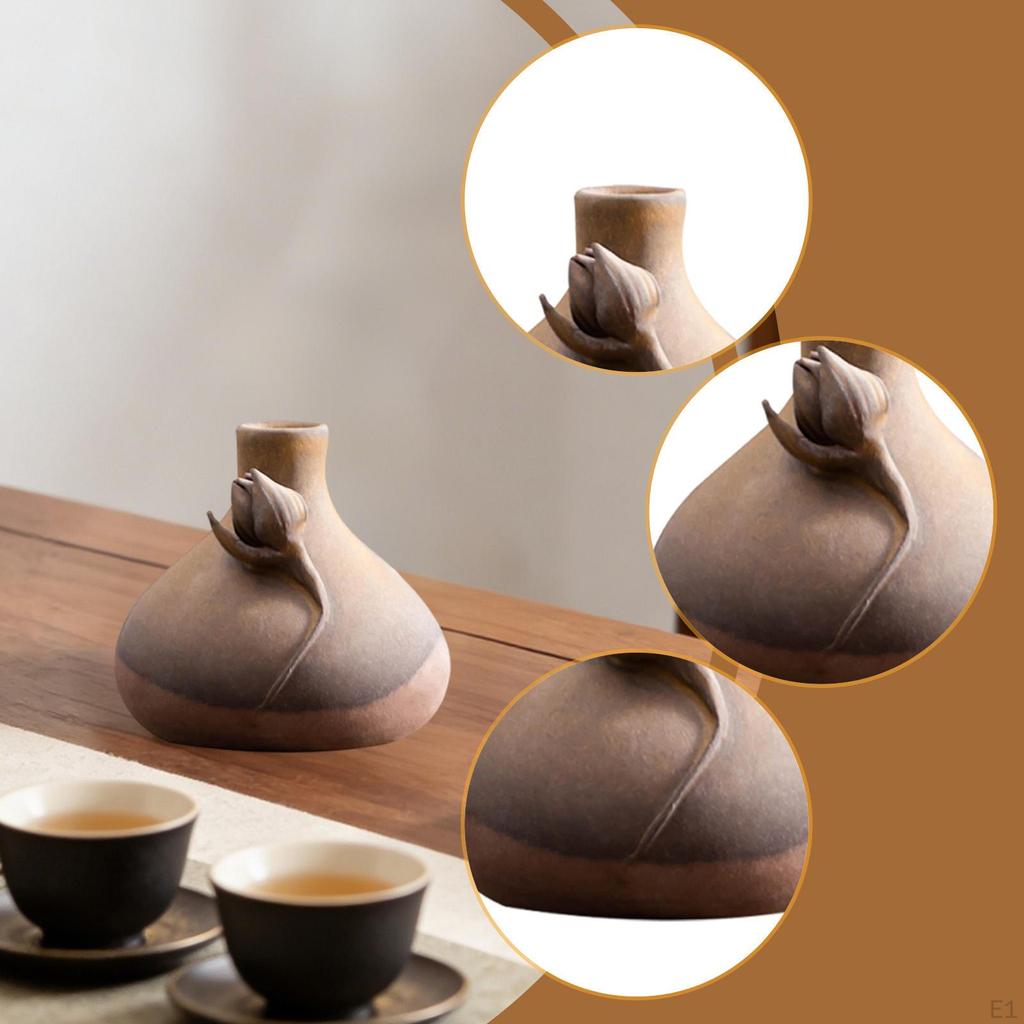 Ceramic Flower Vase Desktop Ornament Arrangement Floral Container for Office