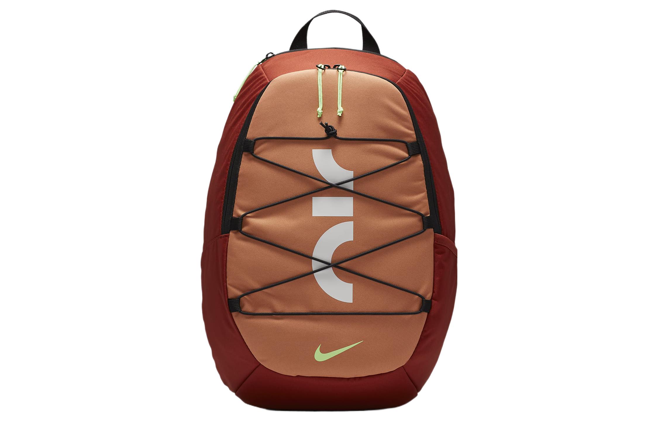 Nike Fabric Backpack Regular Unisex Dark Orange & Amber Brown & Explosion Green & Yellow DV6246-832