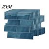 Easy To Clean Backsplash Tiles 8PCS Faux Brick Wall Stickers, Waterproof Adhesive Mosaic Decals, Moisture-proof Removable Film Peel And Stick