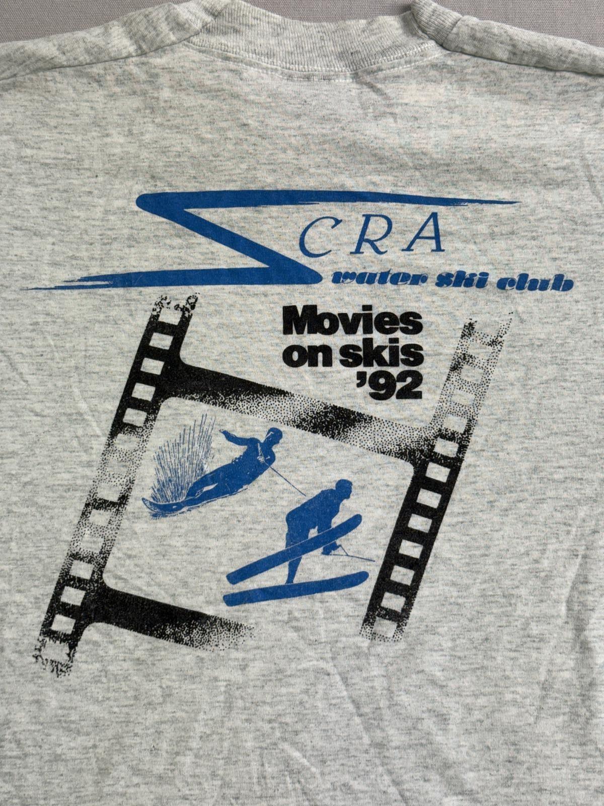 Vintage Water Skiing T-shirt 1992 SCRA Water Ski Club Movies M
