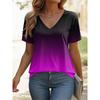Print T-shirt Women Streetwear Casual T Shirts Y2k Tops Woman Harajuku V-Neck Tees Oversized Clothing