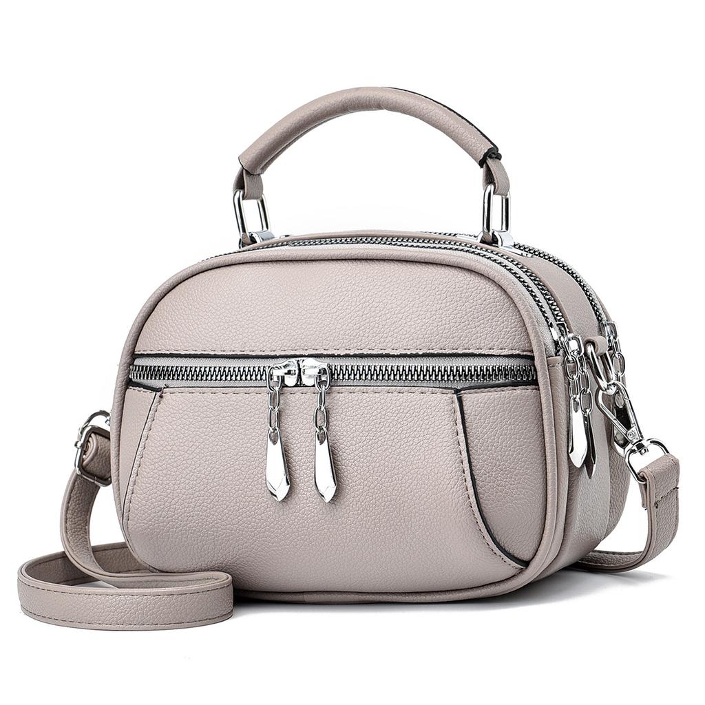 New small handbag simple shoulder bag small round bag casual women's bag mother bag
