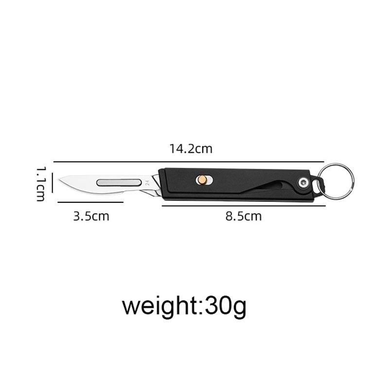 Stainless Steel Surgical Knife EDC Key Chain Pendant Sharp Pocket Knife Carry-on Unpacking Express Package Utility Gadgets Tool