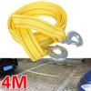 4M Heavy Duty 3 Ton Car Tow Cable Towing Pull-Rope Strap Hooks Van Road Recovery