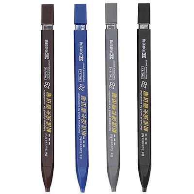 Druckbleistift mit dickem, flachem Kopf, 2B, mit Minen, Bleistift, Bürobedarf