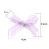 20pcs/lot 3.5x4cm Gauze Bows Colorful Small Size Satin Ribbon Bowknot Flower for Craft Handwork DIY Party Decoration Supplies