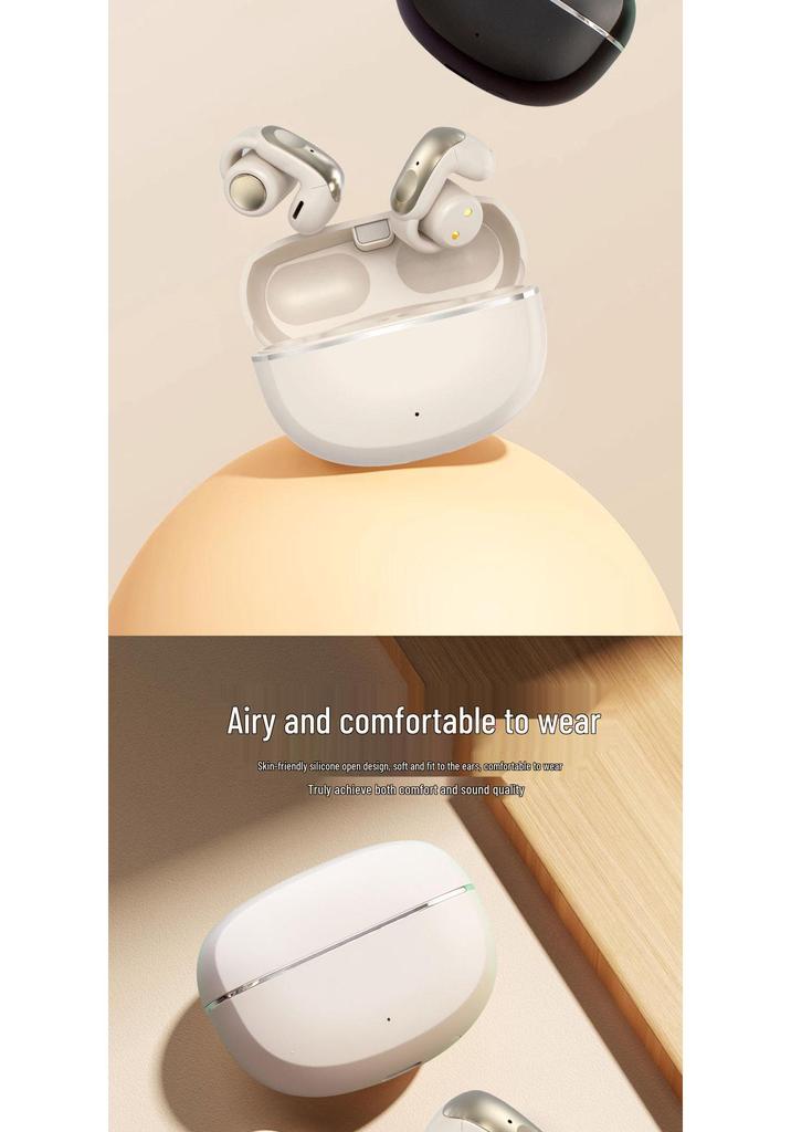 GT Bluetooth Sports Ear Clip Earphones, Compatible with Android & Apple, Ultra-Long Battery, Digital Display