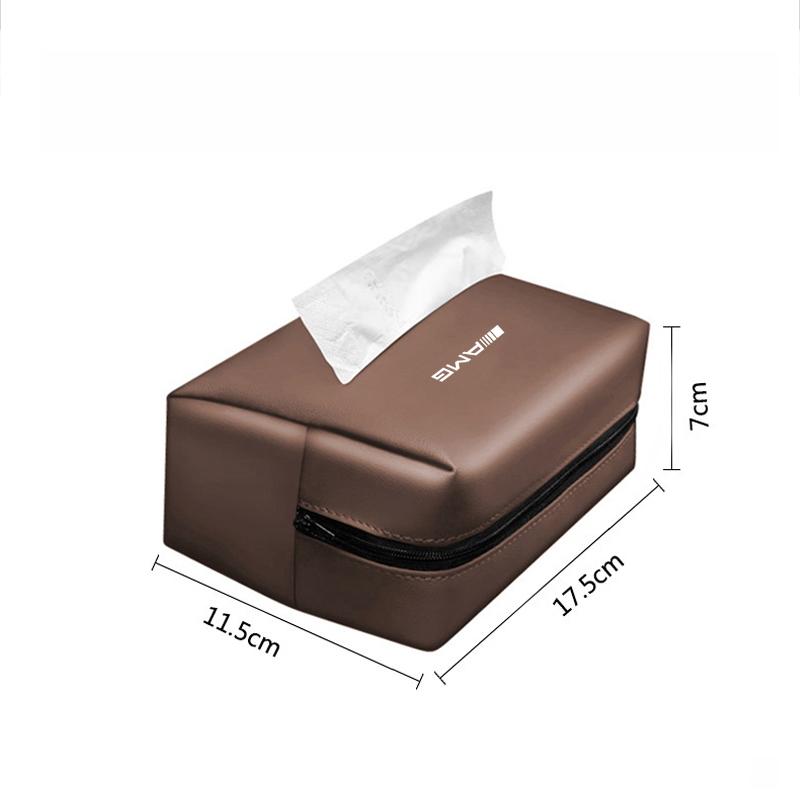 Car Tissue Storage Bag Sun Visor Seat Back Paper Towel Organizer For Mercedes Benz AMG W204 W205 W203 W211 W212 W210 W169 W206