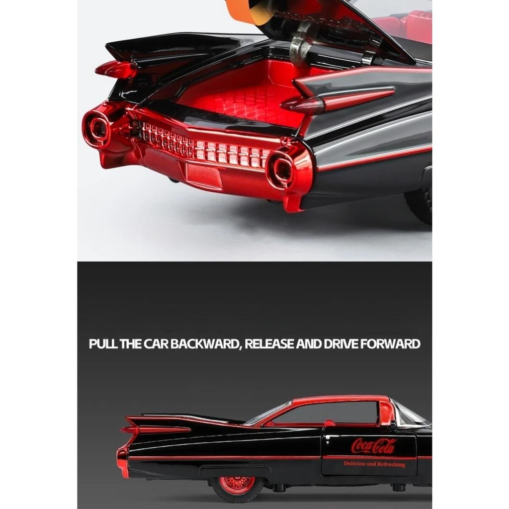 Simulation 1/32 1961 Cadillacs Series 62 Convertible Alloy Car Model Sound Light Children Metal Toy Vehicle Miniature Voiture