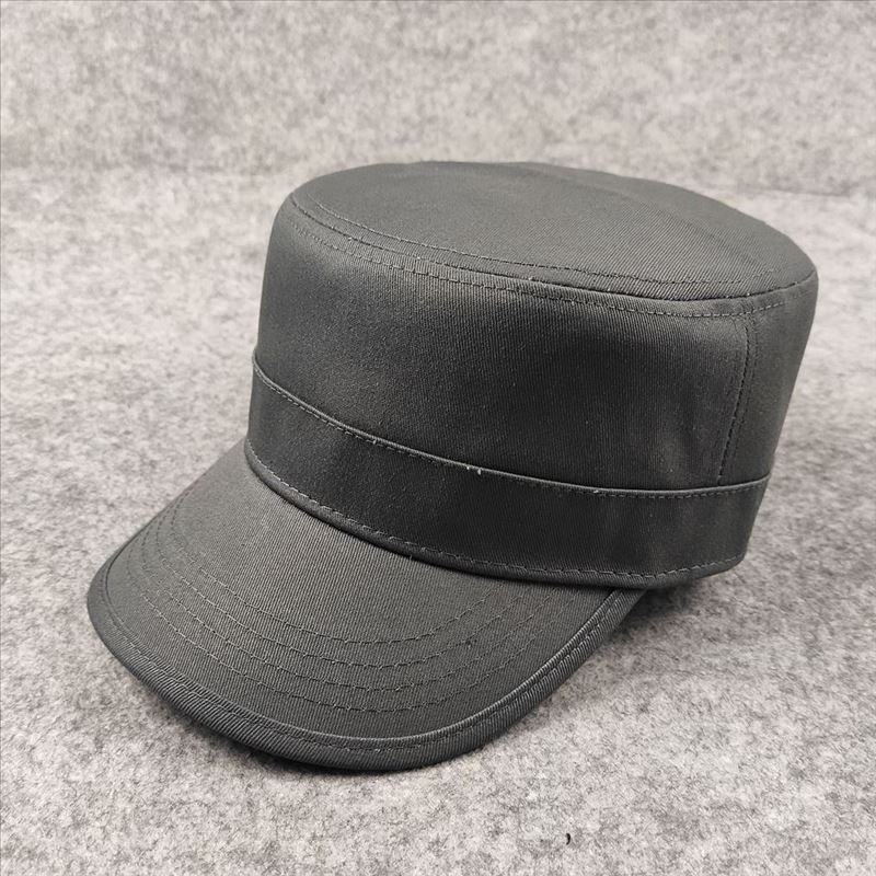 Back Full Closed Hard Top Military Cap Adult Cotton Fitted Baseball Hat Big Head Man Plus Size Flat Army Caps 56cm 58cm 60cm