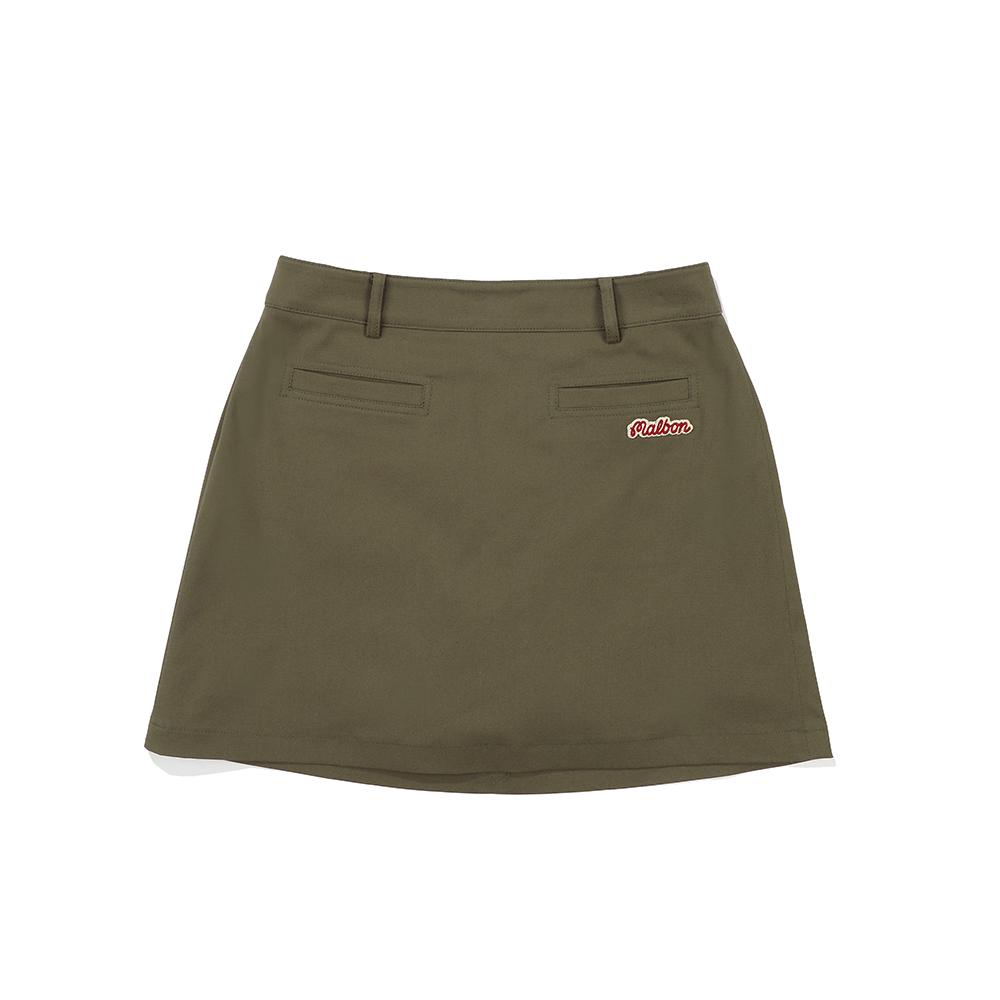 MALBON GOLF Mini Pouch A-Line Skirt Khaki
