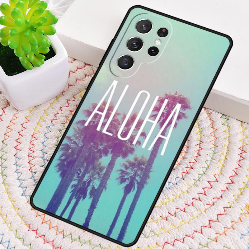 Aloha Hawaii Hawaiian Beach Palms Phone Case for Samsung Galaxy Note 10 Pro S26 Ultra S23 S24 FE S25 S21 S22 PLUS Cove