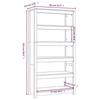 VidaXL Bibliothèque Noir 80x35x154 cm Bois de pin massif 821693