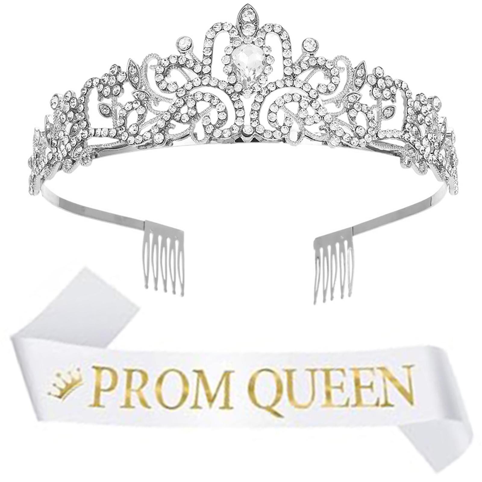 

Birthday Crown Birthday King Queen Sash for Adult Glittering Letter Sash Rhinestone Crownpiece Men Birthday Party Props D