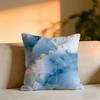 Marble Texture Cushion Cover Cozy Velvet Throw PillowSoft Warm Cushion For Sofa  Bed