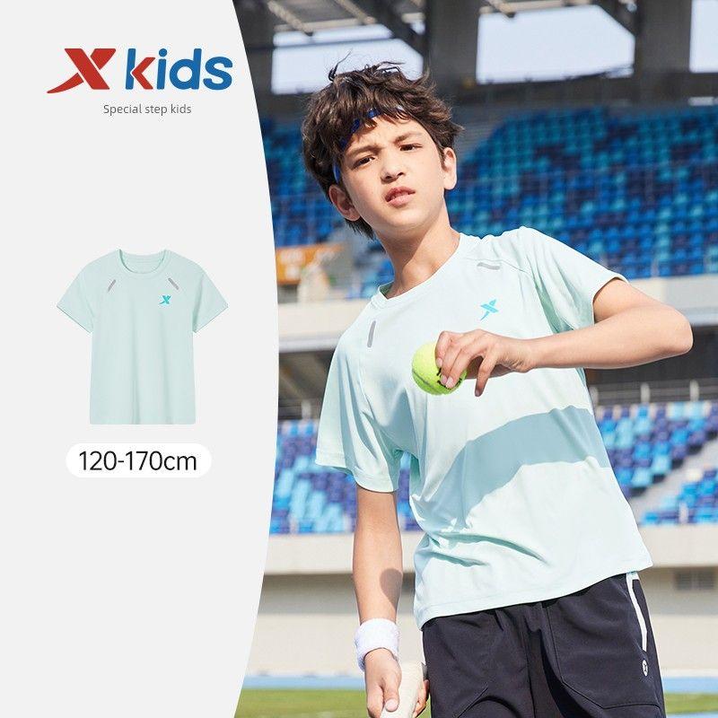

Tebu Cool Feeling Quick-Drying Kids Summer Clothing Short Sleeve T-shirt Light water color 165cm
