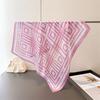70cm Square Stripe Printed Women Scarf Silk Satin Spring Summer Scarves Shawl Designer Headband Hijab Bandana Wrap Bufanda Lady