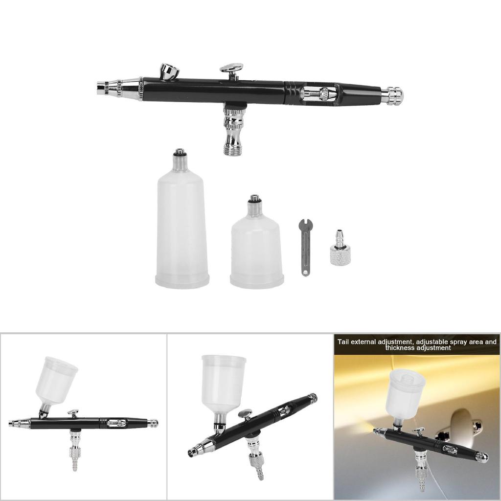 AR131 Lackierspritzpistole Kunst Airbrush Werkzeug DIY Farbspritzgerät Pneumatische Spritzpistole Schwarz