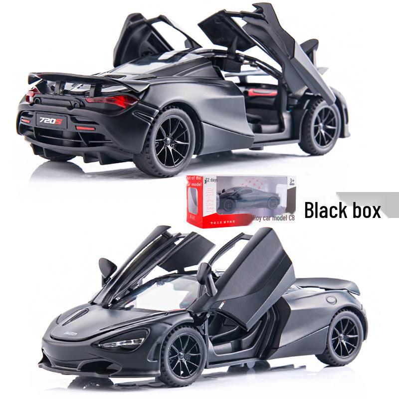 Boxed 1:32 McLaren 720S Alloy Toy Car with Pull Back, Sound, and Light Features
