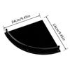 Pack Of 2 Corner Floating Shelf Space Saving Designs with Plastic Glass & Metal Parts Simple Installation for Bathroom