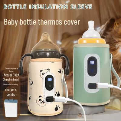USB Portable Baby Bottle Insulated Sleeve - Universal Constant Temperature Milk Warmer for Home & Outdoor Use
