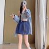 Grey Sports Short Skirt Women's Summer New High Waist Loose Word Skirt Hip Skirt Small Culottes