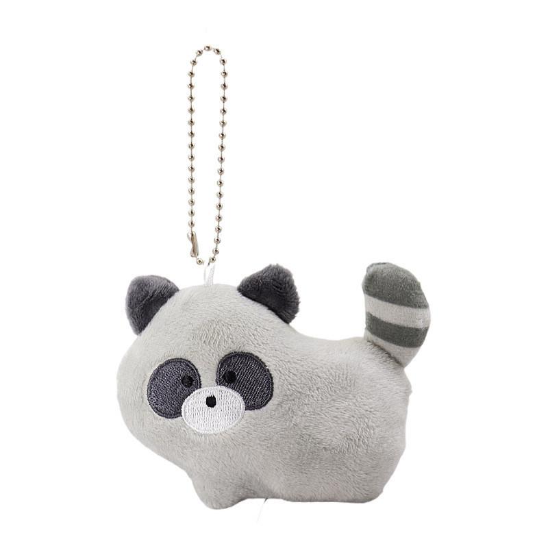 Charming Cartoon Zoo Series Plush Keychain Adorable Animal Character Soft Toy
