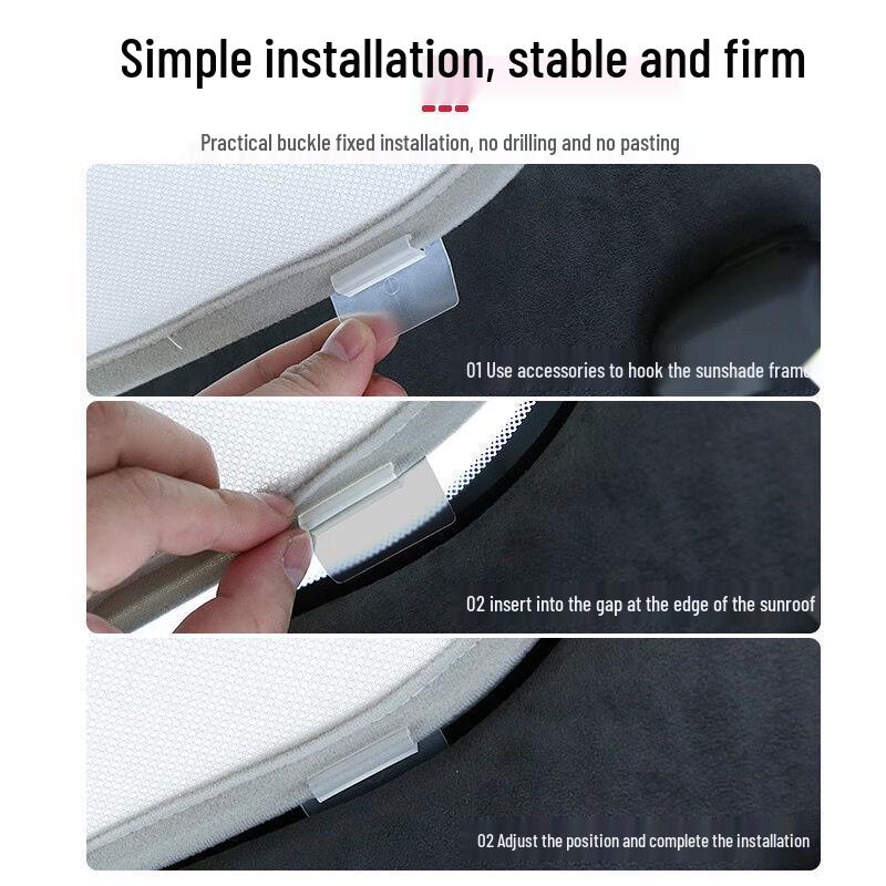 Leapmotor C01 Front & Rear Sunroof Two-Piece Silver-Coated Heat Insulation Sunshade Mesh