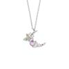 925 Sterling Silver Collier Zircon Butterfly Moon Necklace Pendant For Women Wedding Fashion New Jewelry Accessories Dz362
