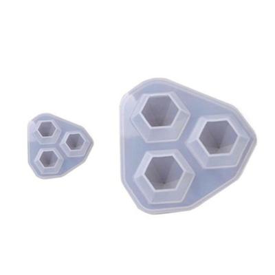 Molde de silicone em forma de diamante para bolo, joias, fabricação de gelo, ferramenta de molde artesanal de fundição de resina DIY