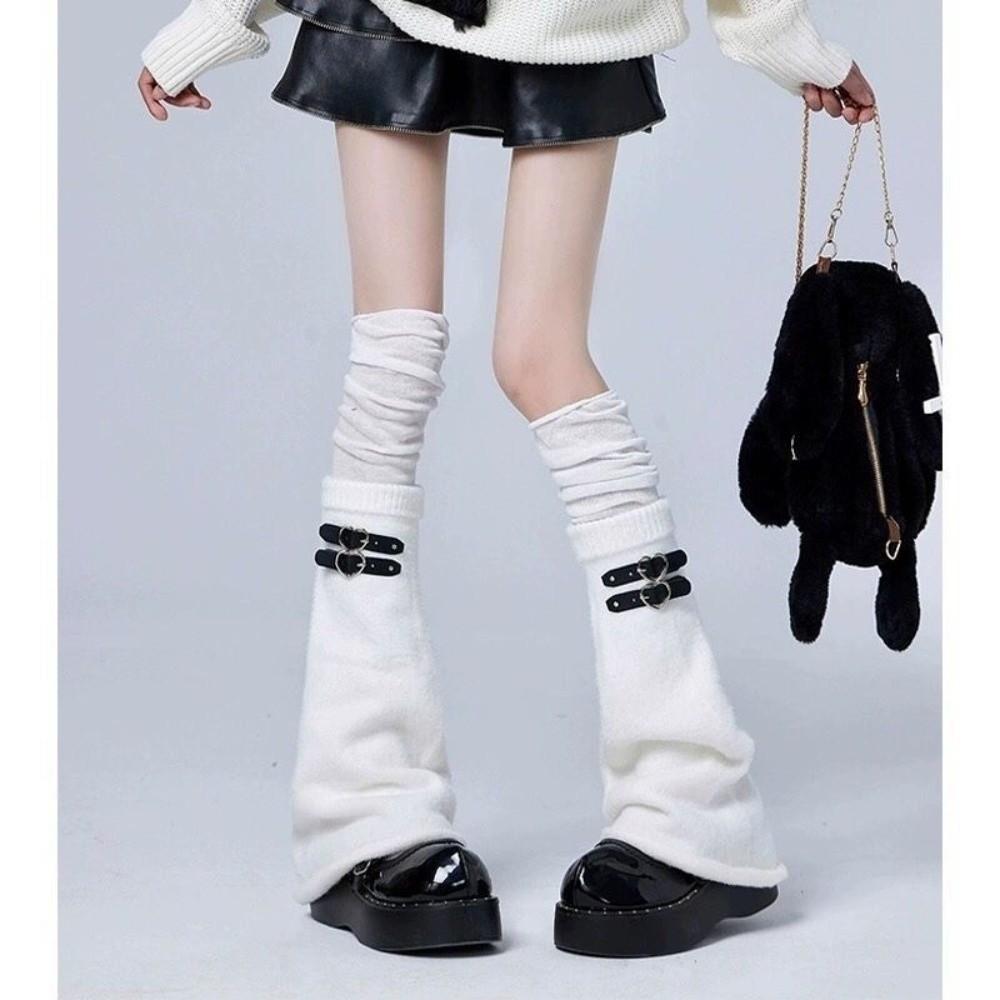 Over Knee Length Knitting Leg Warmers Y2k Flare Long Leggings New Thigh High Socks Girls