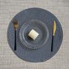 1pc American Style Home Placemat Handmade PP Woven Coffee Dining Table Decoration Mat Diameter 38cm Thermal Insulation Pad