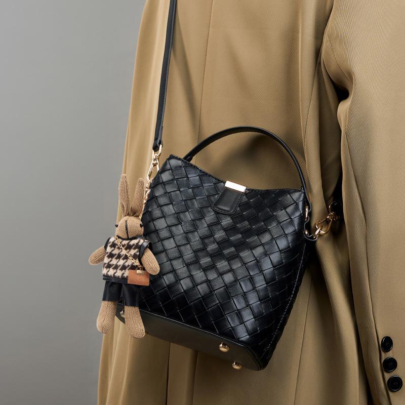 Bags Women'S Bucket Bags Women'S Leather Women'S Bags Large Capacity Woven Bags Crossbody Bags Handbags Tide