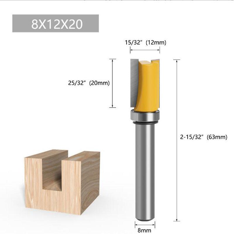 Cheap 1/3pc 8mm Shank Template Trim Hinge Mortising Router Bit With