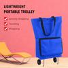 Foldable Shopping Trolley Bag with Wheels Collapsible Shopping Cart Reusable Foldable Grocery Bags Travel Bag Green