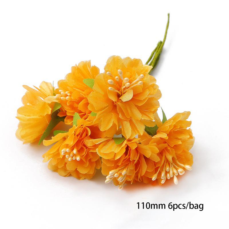 Orange Flower Double-Headed Stamen Foam Hairpin DIY Accessories