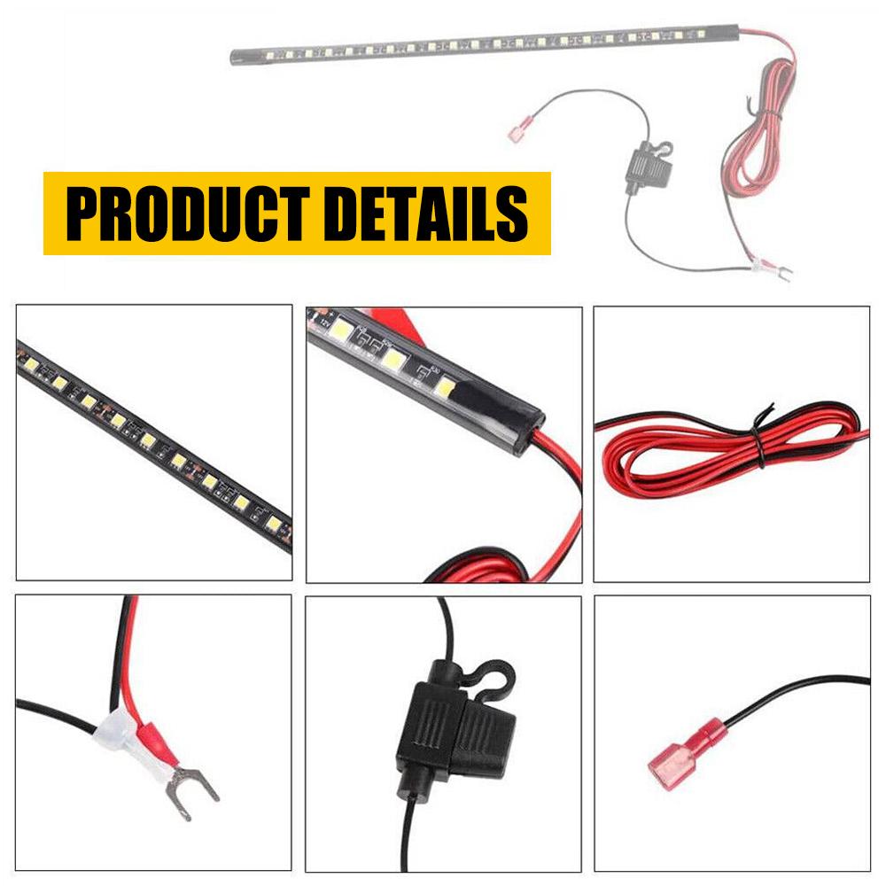 1Pcs Universal Car Under Hood LED Light Strip Kit 6000K White 12-24V LED Strip Lights Bars Car Hood Light Automatic On/Off