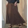 Women Vintage Solid Color Trumpet Skirts Elastic Waist Spring High Quality Original Casual Women Skirts
